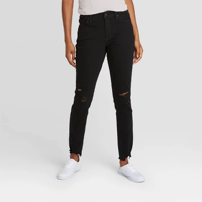 Women's Mid-Rise Skinny Jeans - Universal Thread™ Black 5 Women's Mid-Rise Skinny Jeans - Universal Thread™ Black - Image 3
