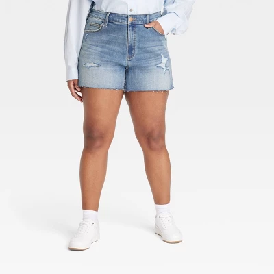 Women's High-Rise Midi Jean Shorts - Universal Thread™ 7 Women's High-Rise Midi Jean Shorts - Universal Thread™ - Image 5