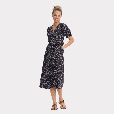 Women's Puff Short Sleeve Midi Wrap Dress - Universal Thread™ 4 Women's Puff Short Sleeve Midi Wrap Dress - Universal Thread™ - Image 2