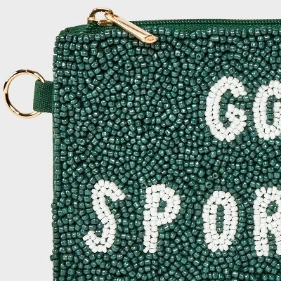 Go Sports Beaded Pouch - Universal Thread™ Green/White 5 Go Sports Beaded Pouch - Universal Thread™ Green/White - Image 3