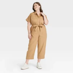 Women's Short Sleeve Button-Front Boilersuit - Universal Thread™ -Universal Thread GUEST 10e74425 9e20 4e49 87cf 89ee56a0232a
