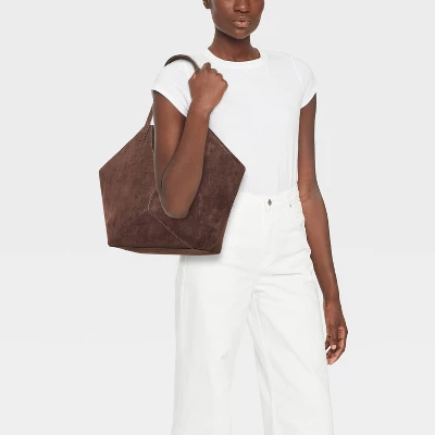 Slouchy Faux Suede Tote Handbag - Universal Thread™ 3 Slouchy Faux Suede Tote Handbag - Universal Thread™