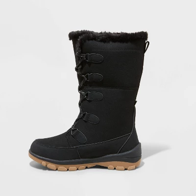 Women's Carla Tall Winter Boots - Universal Thread™ Jet Black 3 Women's Carla Tall Winter Boots - Universal Thread™ Jet Black