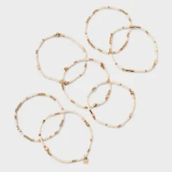 Heart Beaded Bracelet Set 7pc - Universal Thread™ Ivory: Pull-On Stretch Bracelets, Glass & Acrylic, Heart Shape, 2.2" Length 7 Heart Beaded Bracelet Set 7pc - Universal Thread™ Ivory: Pull-On Stretch Bracelets, Glass & Acrylic, Heart Shape, 2.2" Length -Universal Thread GUEST 2199ffc7 eb04 452b a23c 2b19dd9213f5