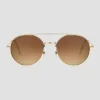 Women's Round Aviator Sunglasses - Universal Thread™ Gold -Universal Thread GUEST 23fffd22 583d 465c a71f 80337cf3a038