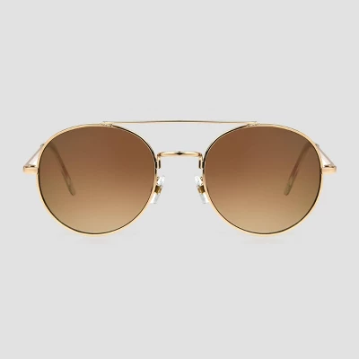 Women's Round Aviator Sunglasses - Universal Thread™ Gold 3 Women's Round Aviator Sunglasses - Universal Thread™ Gold