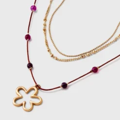 Mixed Quartz Stationed Chain And Beaded Necklace Set 3pc - Universal Thread™ -Universal Thread GUEST 24518809 aeec 46f3 a3a5 7773e06d0d20