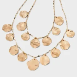 Wavy Disk Charm Necklace Set 2pc - Universal Thread™ Gold -Universal Thread GUEST 25027d99 2e84 438c 9942 4a758670ba1e