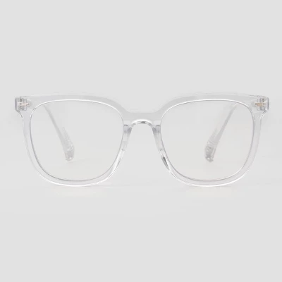 Women's Gloss Plastic Square Blue Light Filtering Reading Glasses - Universal Thread™ Clear Diopter 5 Women's Gloss Plastic Square Blue Light Filtering Reading Glasses - Universal Thread™ Clear Diopter - Image 3