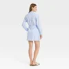 Women's Long Sleeve Tie-Front Mini Shirtdress - Universal Thread™ -Universal Thread GUEST 32112297 2b54 4f3f b983 74b8ecc003de