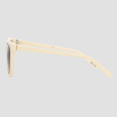 Women's Shiny Plastic Square Sunglasses With Gradient Lenses - Universal Thread™ Ivory: Scratch-Resistant, UV Protection 5 Women's Shiny Plastic Square Sunglasses With Gradient Lenses - Universal Thread™ Ivory: Scratch-Resistant, UV Protection - Image 3