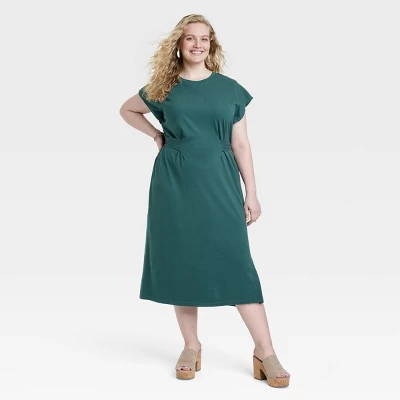 Women's Short Sleeve Knit Wrap Midi Dress - Universal Thread™ 6 Women's Short Sleeve Knit Wrap Midi Dress - Universal Thread™ - Image 4