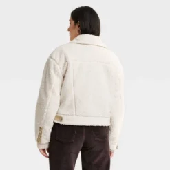 Women's Utility Faux Fur Jacket - Universal Thread™ White