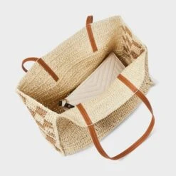 Straw Packable Checker Boxy Tote Handbag - Universal Thread™ Beige 9 Straw Packable Checker Boxy Tote Handbag - Universal Thread™ Beige -Universal Thread GUEST 4205e827 2888 4291 bc37 75a41058e9c1