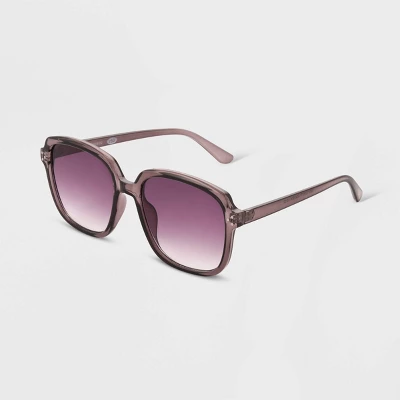Women's Shiny Plastic Square Sunglasses- Universal Thread™ Purple 3 Women's Shiny Plastic Square Sunglasses- Universal Thread™ Purple