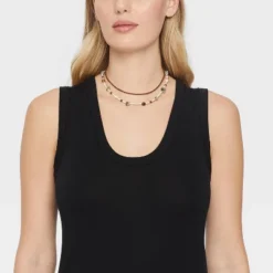 Necklace Semi-Precious Jasper Tiger Eye Labradorite Opal Beaded Necklace Set 2pc - Universal Thread™