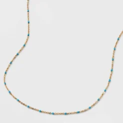 Turquioise Epoxy Beaded Necklace - Universal Thread™ Gold 7 Turquioise Epoxy Beaded Necklace - Universal Thread™ Gold -Universal Thread GUEST 536fc9f6 be45 4d28 902f 3a76fcde7dfc