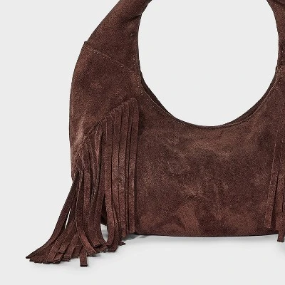 Soft Fringe Crescent Handbag - Universal Thread™ 6 Soft Fringe Crescent Handbag - Universal Thread™ - Image 4