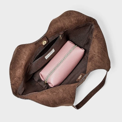 Slouchy Faux Suede Tote Handbag - Universal Thread™ 5 Slouchy Faux Suede Tote Handbag - Universal Thread™ - Image 3