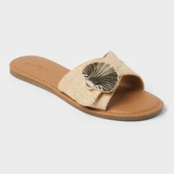 Women's Nesryn Raffia Shell Ornament Slide Sandals - Universal Thread™ Tan 9 Women's Nesryn Raffia Shell Ornament Slide Sandals - Universal Thread™ Tan -Universal Thread GUEST 5b661aa2 804a 4baf 8d85 cf14a4053aea