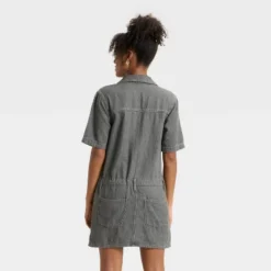 Women's Short Sleeve Drop Waist Drawstring Mini Dress - Universal Thread™