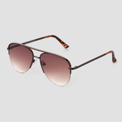 Women's Tortoise Shell Print Aviator Sunglasses - Universal Thread™ Light Brown 3 Women's Tortoise Shell Print Aviator Sunglasses - Universal Thread™ Light Brown