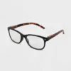 Women's Tortoise Print Gloss Plastic Square Blue Light Filtering Reading Glasses - Universal Thread™ Black 1 Women's Tortoise Print Gloss Plastic Square Blue Light Filtering Reading Glasses - Universal Thread™ Black -Universal Thread GUEST 5e031e3a 2493 4925 83d6 479ecf28818b 1