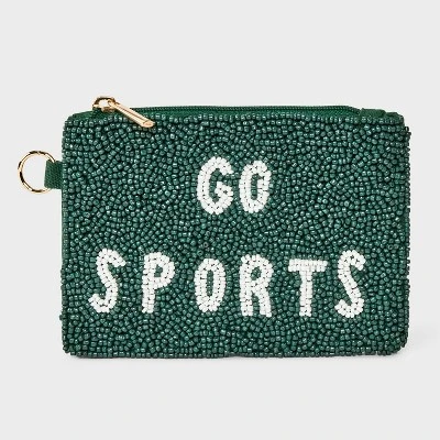 Go Sports Beaded Pouch - Universal Thread™ Green/White 7 Go Sports Beaded Pouch - Universal Thread™ Green/White - Image 5