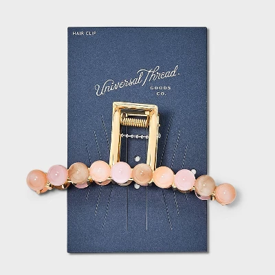 Gold Metal Neutral Studded Claw Hair Clip - Universal Thread™ 3 Gold Metal Neutral Studded Claw Hair Clip - Universal Thread™