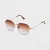 Women's Shiny Metal Round Sunglasses With Gradient Lenses - Universal Thread™ Brown 2 Women's Shiny Metal Round Sunglasses With Gradient Lenses - Universal Thread™ Brown -Universal Thread GUEST 6d9c5818 66a9 4851 9522 3569a1dd6743