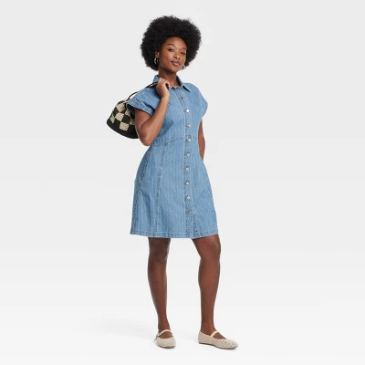 Women's Denim Flouncy Dress - Universal Thread™ 4 Women's Denim Flouncy Dress - Universal Thread™ - Image 2