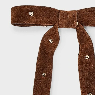 Stud Suede Bow Hair Clip Set 2pk - Universal Thread™ Brown 4 Stud Suede Bow Hair Clip Set 2pk - Universal Thread™ Brown - Image 2