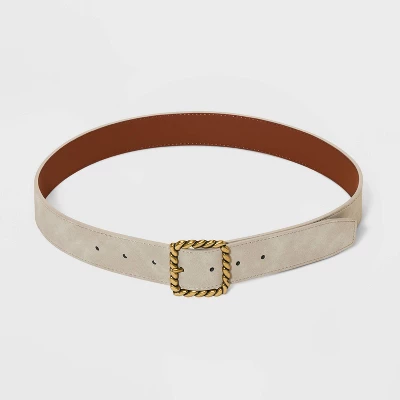 Women's Buckle Belt - Universal Thread™ Taupe 4 Women's Buckle Belt - Universal Thread™ Taupe - Image 2
