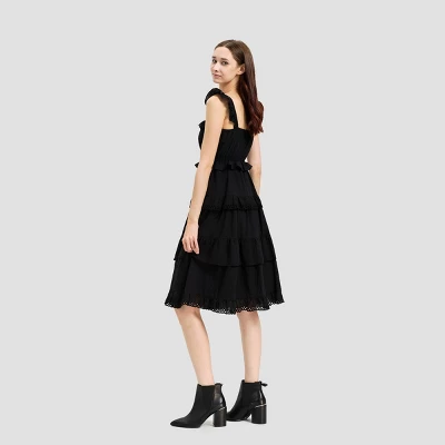 Women's Ruffle Sleeve Tiered Midi A-Line Dress - Universal Thread™ 6 Women's Ruffle Sleeve Tiered Midi A-Line Dress - Universal Thread™ - Image 4
