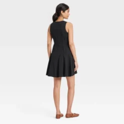 Women's Button-Front Godet Mini A-Line Dress - Universal Thread™