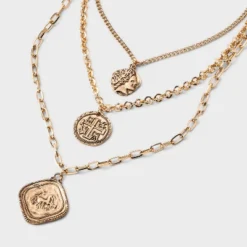 Coin Medallion Quartz Pendant Multi-Strand Necklace - Universal Thread™ Gold 8 Coin Medallion Quartz Pendant Multi-Strand Necklace - Universal Thread™ Gold -Universal Thread GUEST 852c1df4 34ec 4a32 b749 a34d2fbb23b6