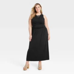 Women's Knit Midi Ruched Dress - Universal Thread™ -Universal Thread GUEST 88ec941b bdbb 471c 92ab e1b09d66656c