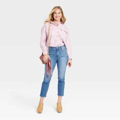 Women's High-Rise Slim Straight Jeans - Universal Thread™ Medium Wash 7 Women's High-Rise Slim Straight Jeans - Universal Thread™ Medium Wash - Image 5