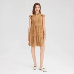 Women's Faux Suede Flutter Short Sleeve Mini Tunic Dress - Universal Thread™ -Universal Thread GUEST 906fbeb1 11de 4c82 a57c 9718df939b98