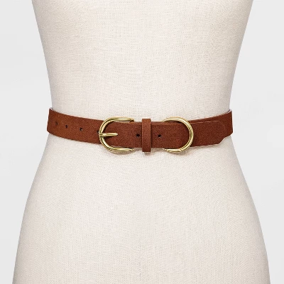 Women's Double Harness Metal Loop Belt - Universal Thread™ Cognac 3 Women's Double Harness Metal Loop Belt - Universal Thread™ Cognac