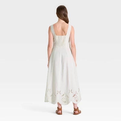 Women's Midi A-Line Dress - Universal Thread™ Cream 3 Women's Midi A-Line Dress - Universal Thread™ Cream
