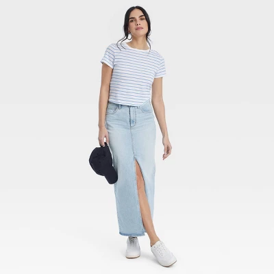 Women's Denim Maxi Skirt - Universal Thread™ 4 Women's Denim Maxi Skirt - Universal Thread™ - Image 2