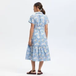 Universal Thread 29 Women's Button-Down Short Sleeve Midi A-Line Dress - Universal Thread™