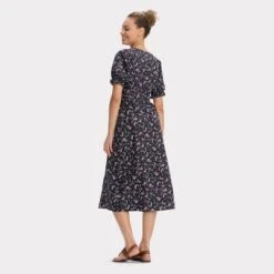 Women's Puff Short Sleeve Midi Wrap Dress - Universal Thread™