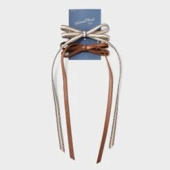Long Tail Bow Hair Clip Set 2pc - Universal Thread™ Brown