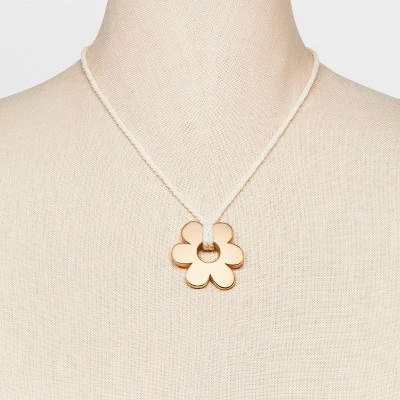 Roped Cord And Charm Quartz Pendant Necklace - Universal Thread™ 3 Roped Cord And Charm Quartz Pendant Necklace - Universal Thread™