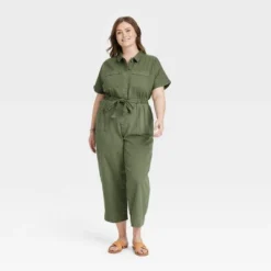 Women's Short Sleeve Button-Front Boilersuit - Universal Thread™ -Universal Thread GUEST a62f0c77 b4ea 4cfb b701 1cda858ea2aa