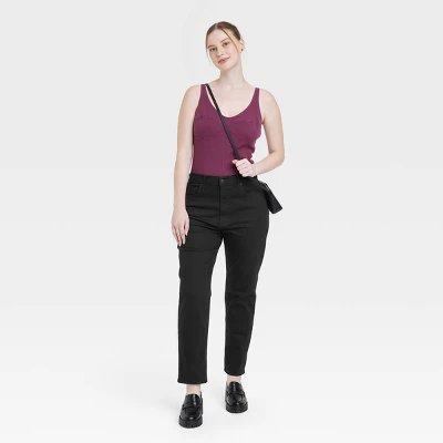 Women's High-Rise 90's Slim Straight Jeans - Universal Thread™ Black 7 Women's High-Rise 90's Slim Straight Jeans - Universal Thread™ Black - Image 5