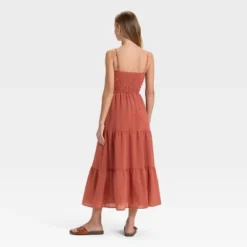 Women's Button-Front Smocked Maxi Sundress - Universal Thread™