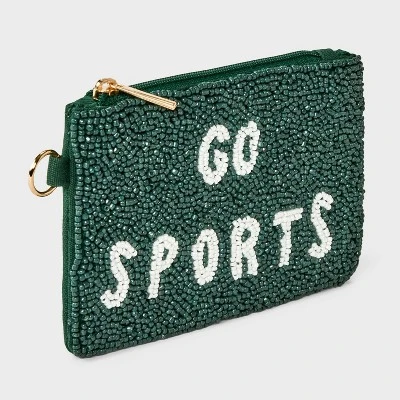 Go Sports Beaded Pouch - Universal Thread™ Green/White 3 Go Sports Beaded Pouch - Universal Thread™ Green/White
